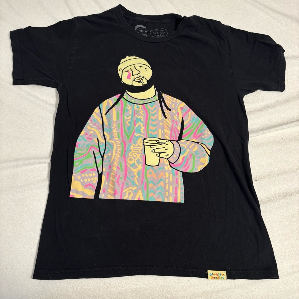Gangster doodles Graphic T-Shirt NWOT